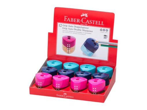 Faber Castell Puntenslijper Faber-Castell Grip Auto 2 kleuren display 12  stuks