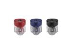 Faber Castell Grip enkele puntenslijper in assorti kleuren rood, blauw en zwart displat a 24 stuks