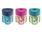 Faber Castell Puntenslijper Faber-Castell Grip Auto mini 2 kleuren        display 24 stuks