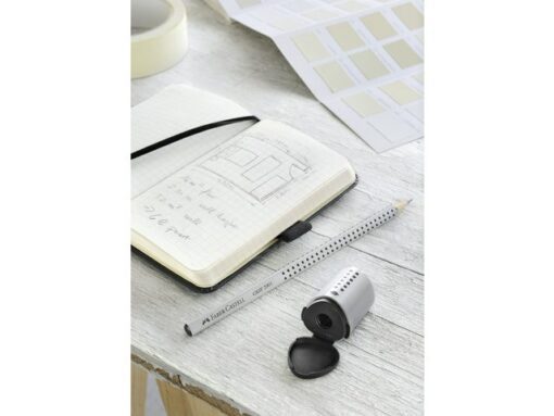 Faber Castell puntenslijper Faber-Castell GRIP 2001 mini zilver