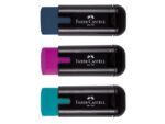 Faber Castell gum Faber-Castell Trend zwart met assorti kleuren display a 12 stuks