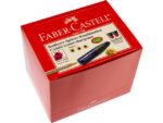 Faber Castell gum/potloodslijper Faber-Castell Combi rood/blauw display a 12 stuks