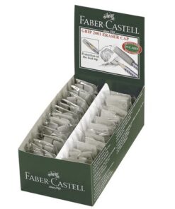 het is altijd bij de hand. Het heeft dezelfde kwaliteit als alle andere Faber-Castell gummen en is natuurlijk PVC vrij. 2 stuks