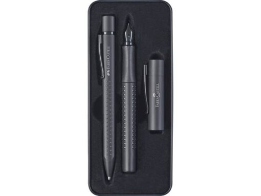 Faber Castell Balpen en vulpen Faber-Castell Grip zwart in gift box
