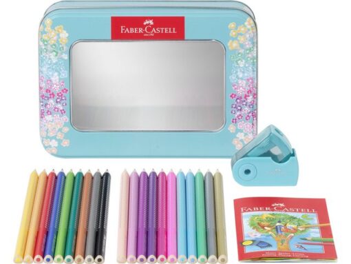 Faber Castell Sparkle set Faber-Castell 20x kleurpotloden en 1x mini      puntenslijper