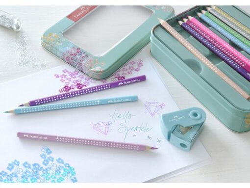 Faber Castell Sparkle set Faber-Castell 20x kleurpotloden en 1x mini      puntenslijper