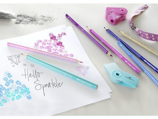 Faber Castell Sparkle set Faber-Castell 20x kleurpotloden en 1x mini      puntenslijper
