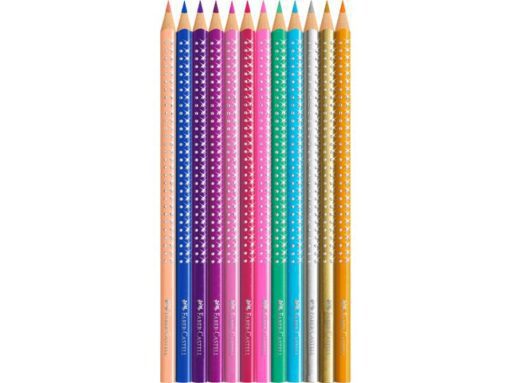 Faber Castell Kleurpotloden Faber-Castell Sparkle in roze blik á 12 stuks