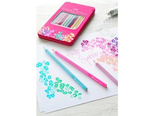 Faber Castell Kleurpotloden Faber-Castell Sparkle in roze blik á 12 stuks