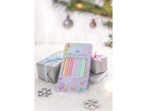 Faber Castell Kleurpotloden Faber-Castell Sparkle pastel 12 stuks in blik etui