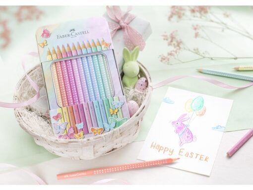 Faber Castell Kleurpotloden Faber-Castell Sparkle pastel 12 stuks in blik etui