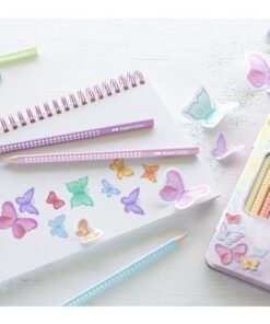 (jumbo)potloden en mooie cadeausets met Sparkle kleurpotloden. Deze potloden zijn een leuke toevoeging voor op uw bureau. Hardheid B met een ergonomische vorm. De potloden zijn onbreekbaar door een speciale verlijming. Inhoud display: 6x Sparkle blik ass