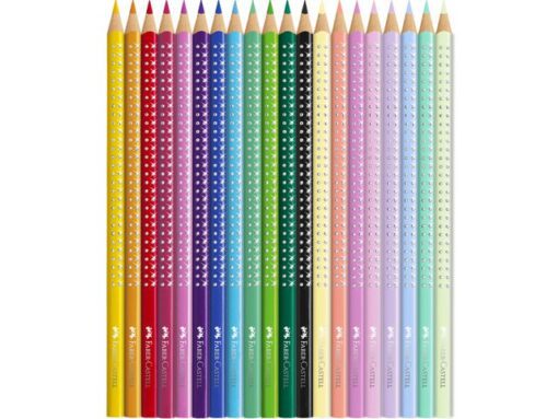 Faber Castell Kleurpotloden Faber-Castell sparkle 12 standaard kleuren +  8 pastel kleuren in bewaarblik vlinder inclusief vlinder
