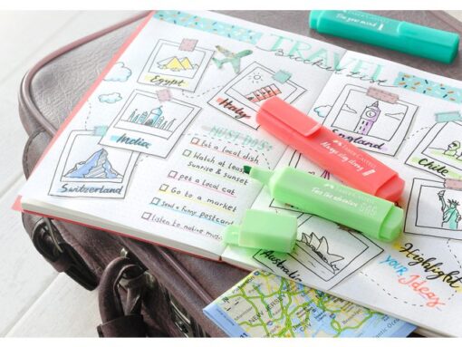 Faber Castell Tekstmarker Faber-Castell 46 Pastel set 4 stuks