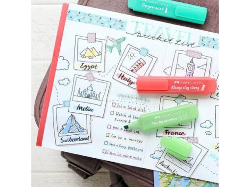 Faber Castell Tekstmarker Faber-Castell 46 Pastel set 4 stuks