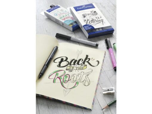 Faber Castell Tekenstift Faber-Castell Pitt Artist Pen handlettering I    6-delig etui