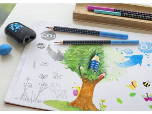 Faber Castell Grafietpotlood Faber-Castell Jumbo Grip two-tone zwart/blauw