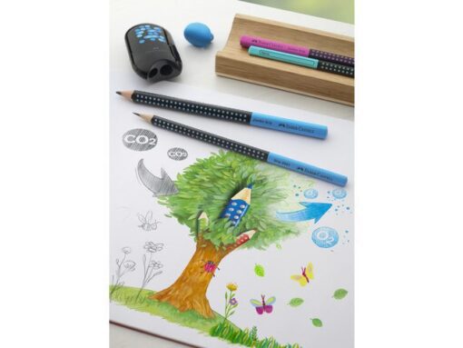 Faber Castell Grafietpotlood Faber-Castell Jumbo Grip two-tone zwart/blauw