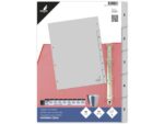 Kangaro KTC Tabblad Kangaro A4 cijfers PP 120 micron grijs 4-gaats 5-delig