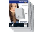 Kangaro KTC Tabblad Kangaro A4 cijfers PP 120 micron grijs 23-gaats     100-delig
