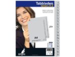 Kangaro KTC Tabblad Kangaro A4 letters PP 120 micron grijs 4-gaats 20-delig A-Z EB