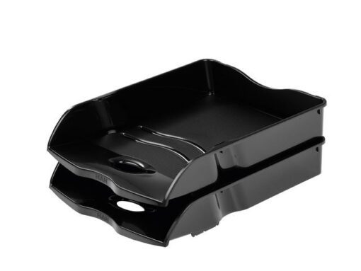 Brievenbak HAN Re-LOOP A4/C4 stapel- en nestbaar, zwart 100% gerecycled materiaal