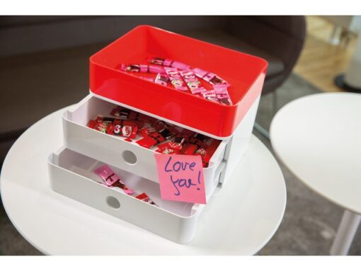 Smart-organiser Han Allison box met binnenschaal en deksel  kersen rood, stapelbaar