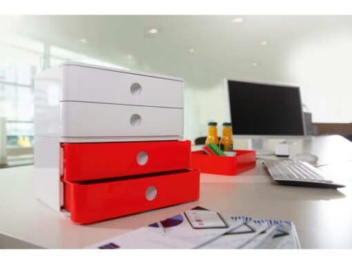 Smart-box Han Allison met 2 lades sneeuw wit, stapelbaar