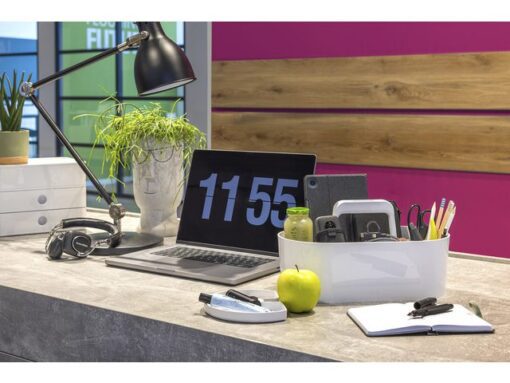 Toolbox Loft Han mobiele organiser sneeuw wit 4 vakken met uitneembaar plateau sneeuw wit