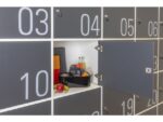 Toolbox Loft Han mobiele organiser zwart 4 vakken met uitneembaar plateau zwart