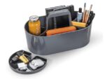 Toolbox Loft Han mobiele organiser graniet grijs 4 vakken   met uitneembaar plateau grijs