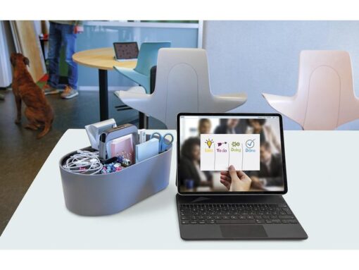 Toolbox Loft Han mobiele organiser graniet grijs 4 vakken   met uitneembaar plateau grijs