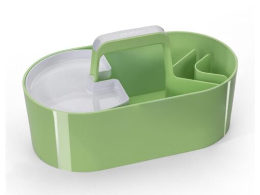Toolbox Loft Han mobiele organiser lime groen 4 vakken met  uitneembaar plateau lime groen