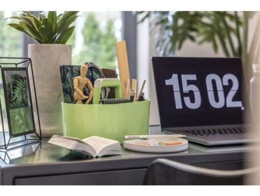 Toolbox Loft Han mobiele organiser lime groen 4 vakken met  uitneembaar plateau lime groen