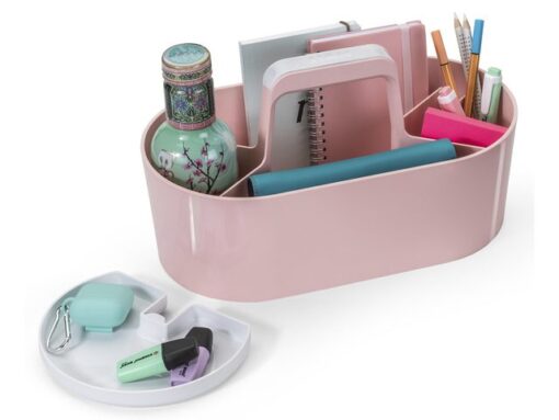 Toolbox Loft Han mobiele organiser flamingo roze 4 vakken   met uitneembaar plateau flamingo roze.