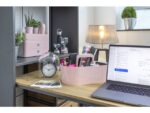 Toolbox Loft Han mobiele organiser flamingo roze 4 vakken   met uitneembaar plateau flamingo roze.
