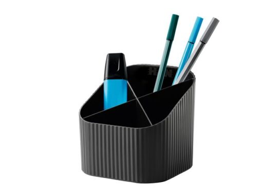 Pennenkoker HAN Re-X-LOOP 4-vaks, zwart 100% gerecycled     materiaal