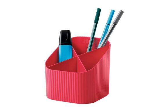 Pennenkoker HAN Re-X-LOOP 4-vaks, rood 100% gerecycled      materiaal