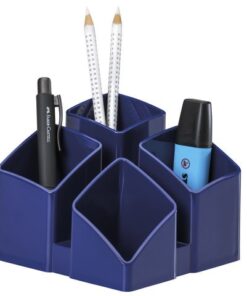 4-delig. Gemaakt van hoogwaardig kunststof. Voorzien van gummivoetjes. Uit te breiden tot 16 vakken. Afmeting: 124x125x100mm. Verpakt per stuk in een doos. Kleur blauw.