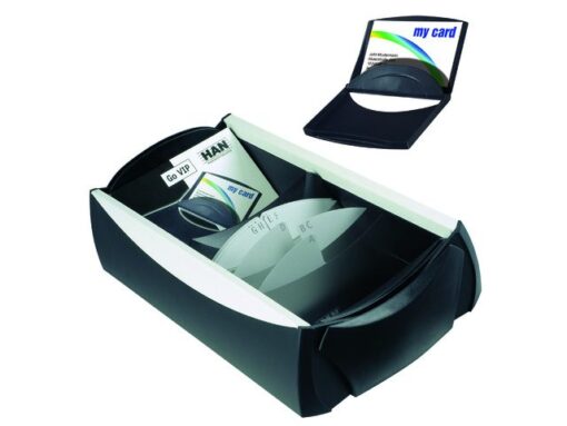 Visitekaartbox HAN VIP inclusief tabkaart zwart / grijs
