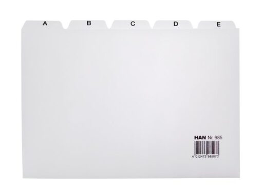 Tabkaart HAN A-Z breed A5 lichtgrijs