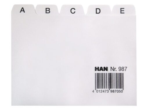 Tabkaart HAN A-Z breed A7 lichtgrijs