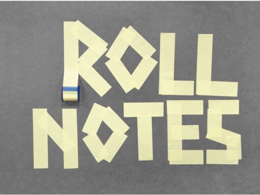 Info Notes dispenser + rol voor rollen 60mmx10m