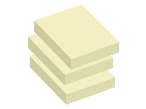 Powernotes info notes 50x40mm geel 3 bloks a 100 vel.