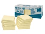 Info Notes 75x75mm geel recycled doos a 12 blok