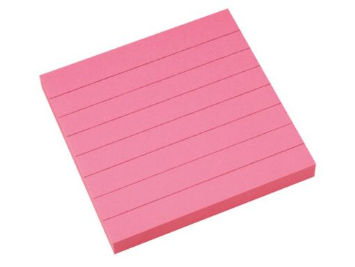 Info Notes 75x75mm fel roze blok a 80 vel gelinieerd