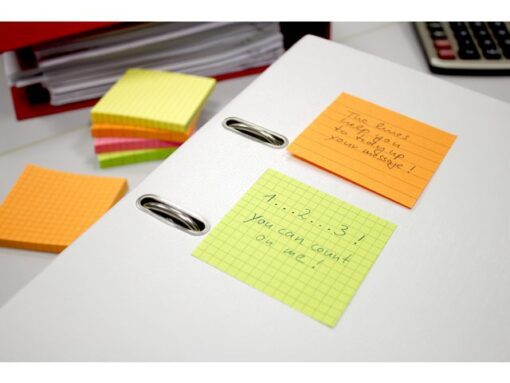 Info Notes 75x75mm fel groen blok a 80 vel ruit