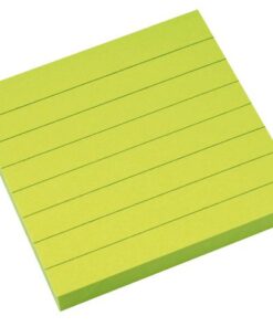 Info Sticky Notes zijn ideaal voor berichten die extra aandacht eisen. Leverbaar in verschillende kleuren die elk bericht laten glanzen om ervoor te zorgen dat deze notitie zeker niet kan worden vergeten. Kleur fel groen. Formaat 75x75. Aantal 80 vel. 25 mm plakrand en lijm op waterbasis.