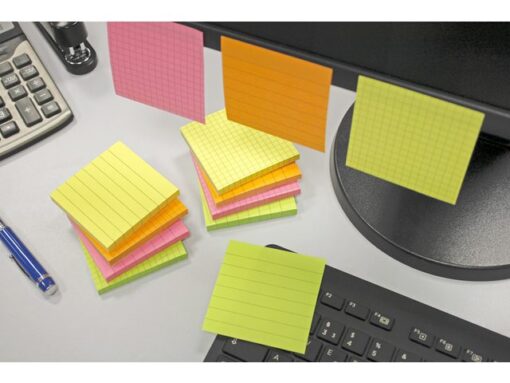 Info Notes 75x75mm fel groen blok a 80 vel gelinieerd