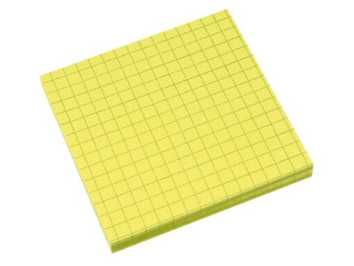 Info Notes 75x75mm fel geel blok a 80 vel ruit